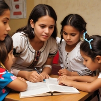 imagen de portada profesora enseña etnoeducación